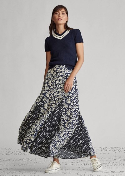 Women's Polo Ralph Lauren Paneled Maxi Skirts | 965213YUL